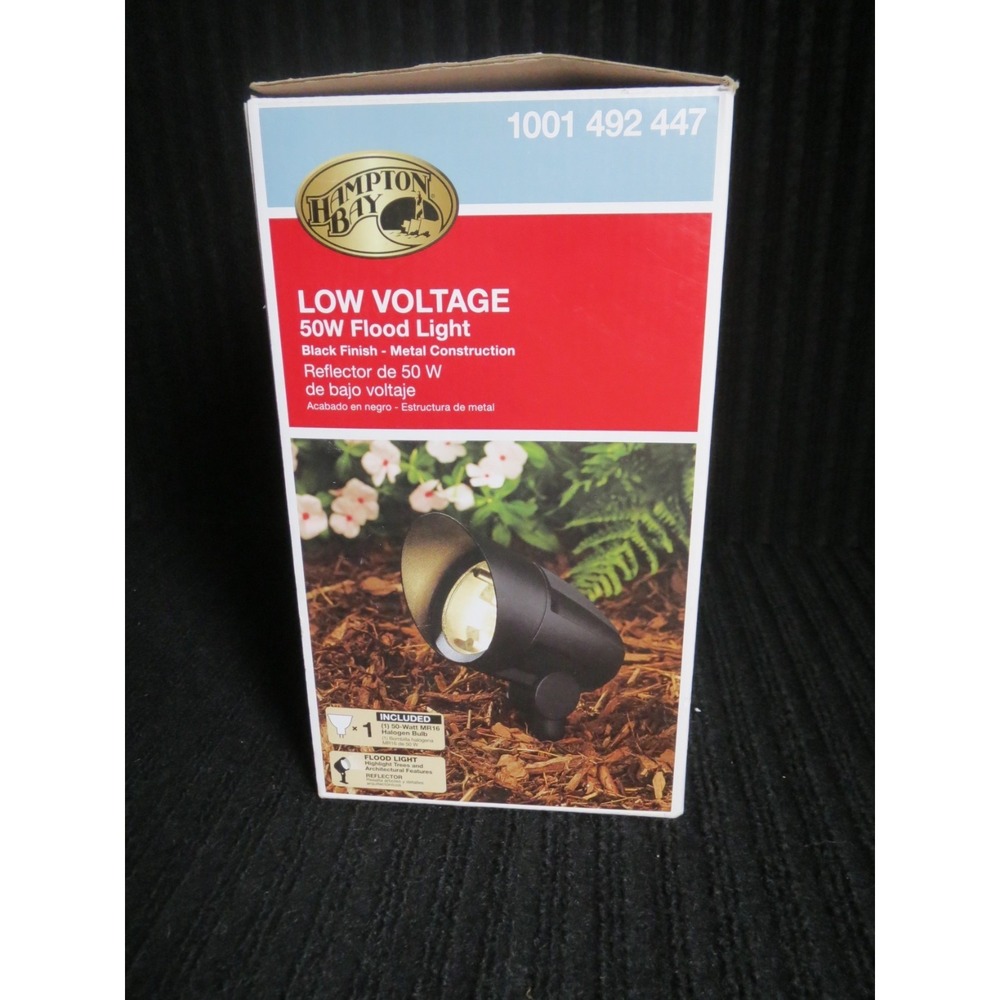 HAMPTON BAY Led Low Voltage 50W Equivalent Flood Light Black‎ Finish